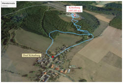 GPS-Track unserer Wanderung auf den Kterberg