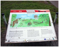 Schautafel ber den Alltag am Limes